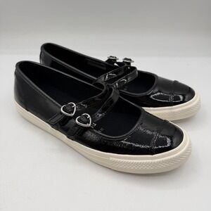 Converse Chuck Taylor All Star Dainty Mary Jane Shoes Womens 8 Black Slip On